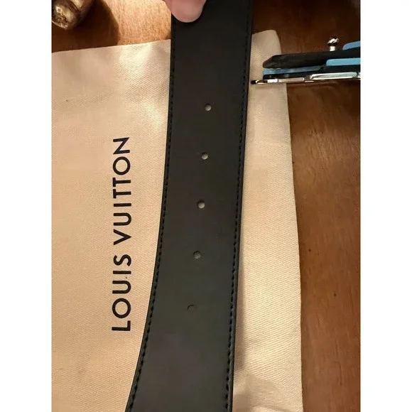 NIB Louis Vuitton Speed 40mm Reversible Belt M0719S Black Monogram Sz 90 - Picture 7 of 8